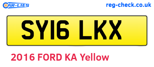 SY16LKX are the vehicle registration plates.