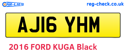 AJ16YHM are the vehicle registration plates.