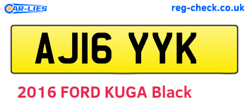 AJ16YYK are the vehicle registration plates.
