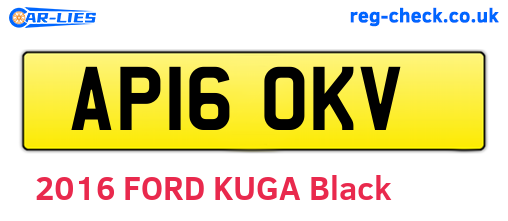 AP16OKV are the vehicle registration plates.