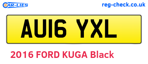 AU16YXL are the vehicle registration plates.