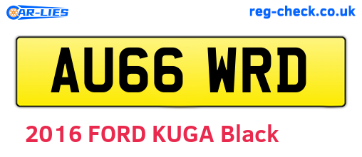 AU66WRD are the vehicle registration plates.