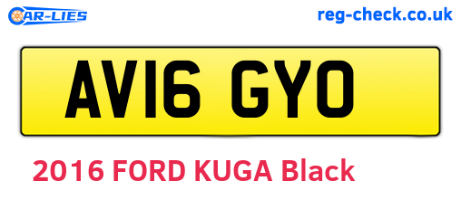 AV16GYO are the vehicle registration plates.
