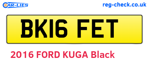 BK16FET are the vehicle registration plates.
