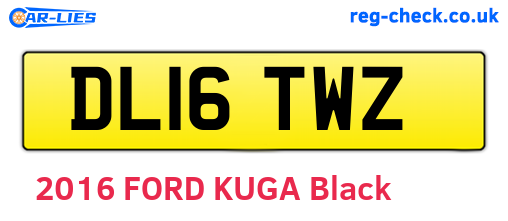 DL16TWZ are the vehicle registration plates.