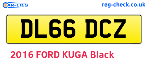 DL66DCZ are the vehicle registration plates.