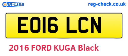 EO16LCN are the vehicle registration plates.
