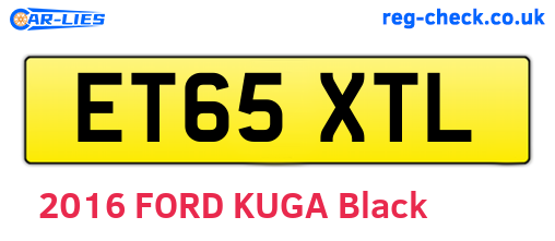ET65XTL are the vehicle registration plates.