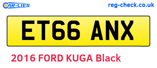 ET66ANX are the vehicle registration plates.
