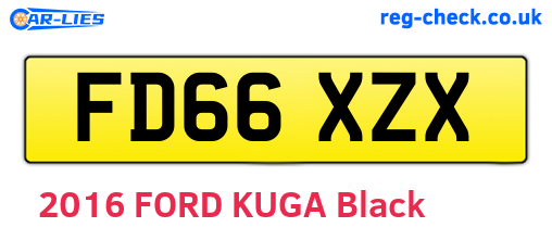 FD66XZX are the vehicle registration plates.