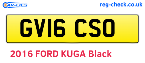 GV16CSO are the vehicle registration plates.