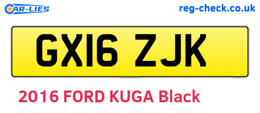 GX16ZJK are the vehicle registration plates.