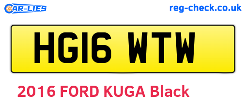 HG16WTW are the vehicle registration plates.