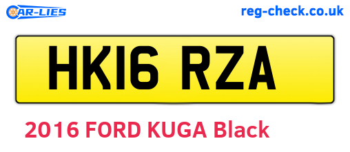 HK16RZA are the vehicle registration plates.