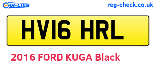 HV16HRL are the vehicle registration plates.