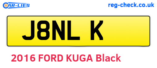 J8NLK are the vehicle registration plates.
