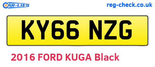 KY66NZG are the vehicle registration plates.
