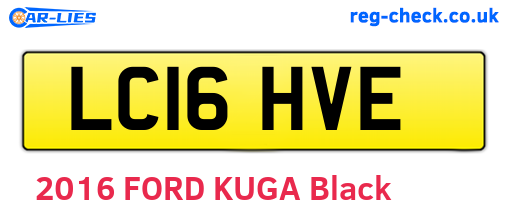 LC16HVE are the vehicle registration plates.