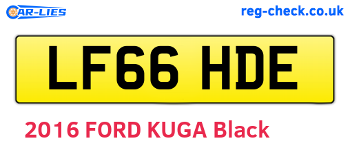 LF66HDE are the vehicle registration plates.