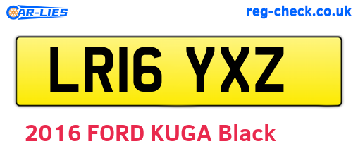 LR16YXZ are the vehicle registration plates.