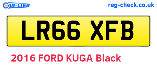 LR66XFB are the vehicle registration plates.