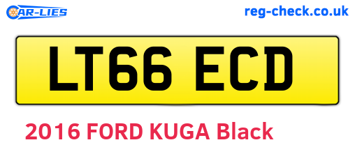 LT66ECD are the vehicle registration plates.