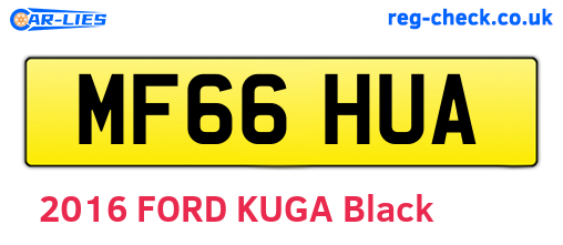 MF66HUA are the vehicle registration plates.