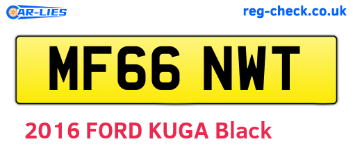 MF66NWT are the vehicle registration plates.