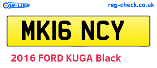 MK16NCY are the vehicle registration plates.