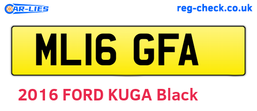 ML16GFA are the vehicle registration plates.
