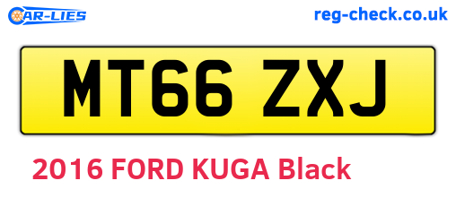 MT66ZXJ are the vehicle registration plates.