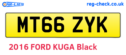 MT66ZYK are the vehicle registration plates.