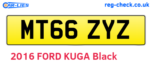 MT66ZYZ are the vehicle registration plates.