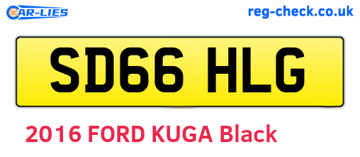 SD66HLG are the vehicle registration plates.