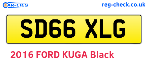 SD66XLG are the vehicle registration plates.