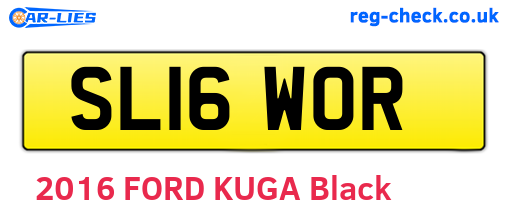 SL16WOR are the vehicle registration plates.