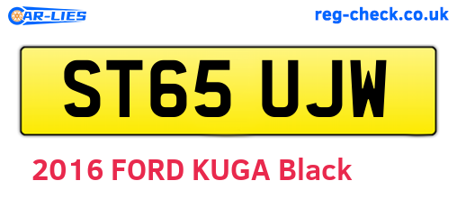 ST65UJW are the vehicle registration plates.