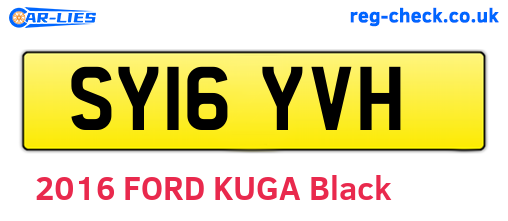 SY16YVH are the vehicle registration plates.