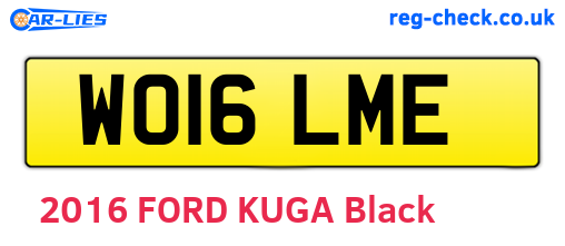 WO16LME are the vehicle registration plates.
