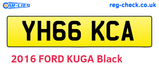YH66KCA are the vehicle registration plates.