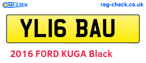 YL16BAU are the vehicle registration plates.