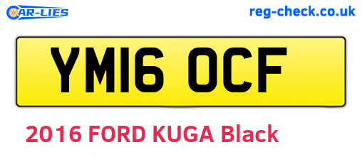 YM16OCF are the vehicle registration plates.