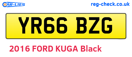 YR66BZG are the vehicle registration plates.