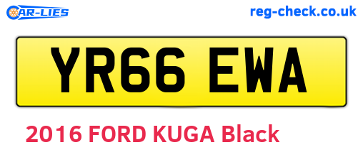 YR66EWA are the vehicle registration plates.