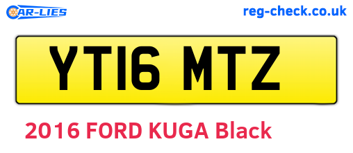 YT16MTZ are the vehicle registration plates.