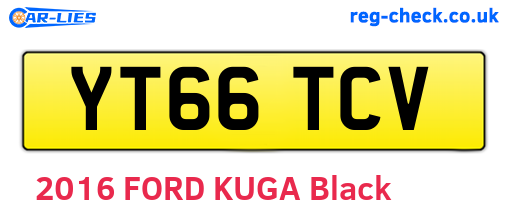 YT66TCV are the vehicle registration plates.
