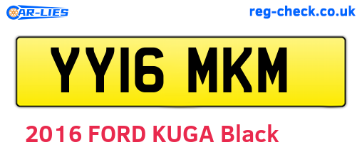 YY16MKM are the vehicle registration plates.