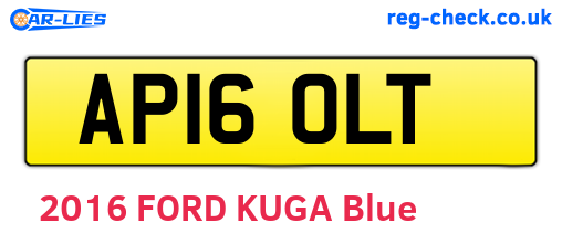 AP16OLT are the vehicle registration plates.