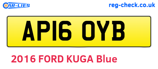 AP16OYB are the vehicle registration plates.