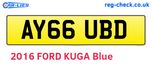 AY66UBD are the vehicle registration plates.